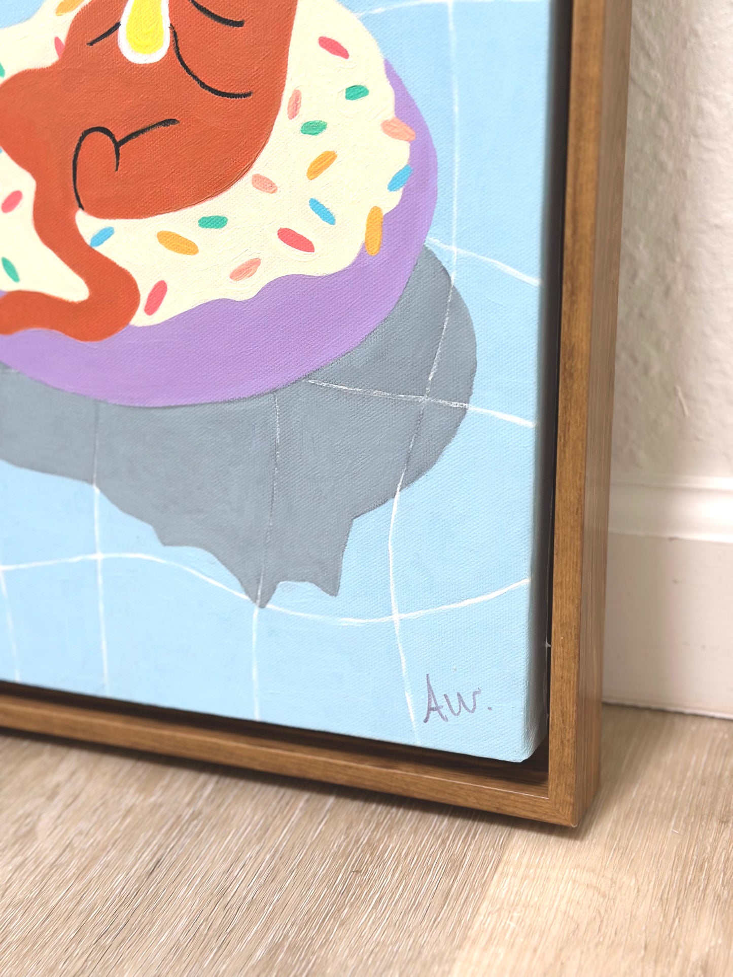Just Donut Care — Original Acrylic Painting (11”x14”)