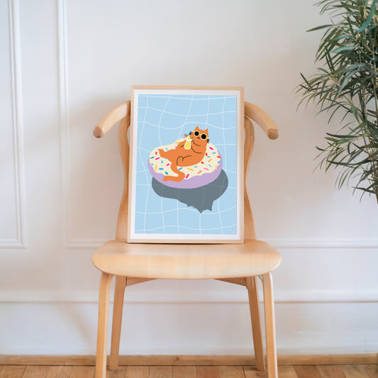 "Just Donut Care" Matted Print