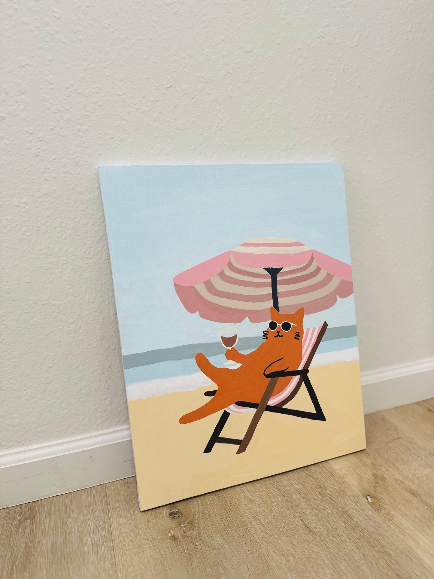 "Laying on the Beach" Canvas Print