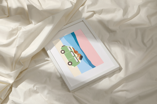 "Pages and Waves" Matted Print