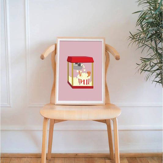 "Popcorn Bath" Matted Print