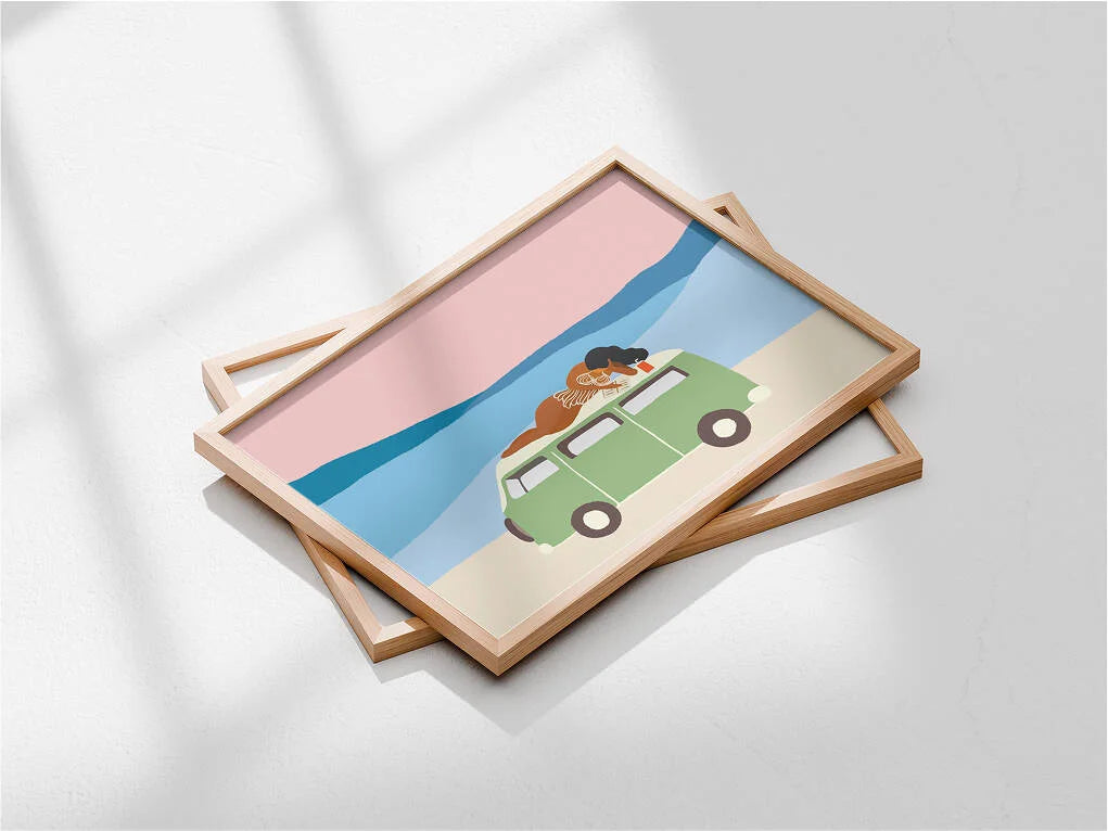 "Pages and Waves" Matted Print