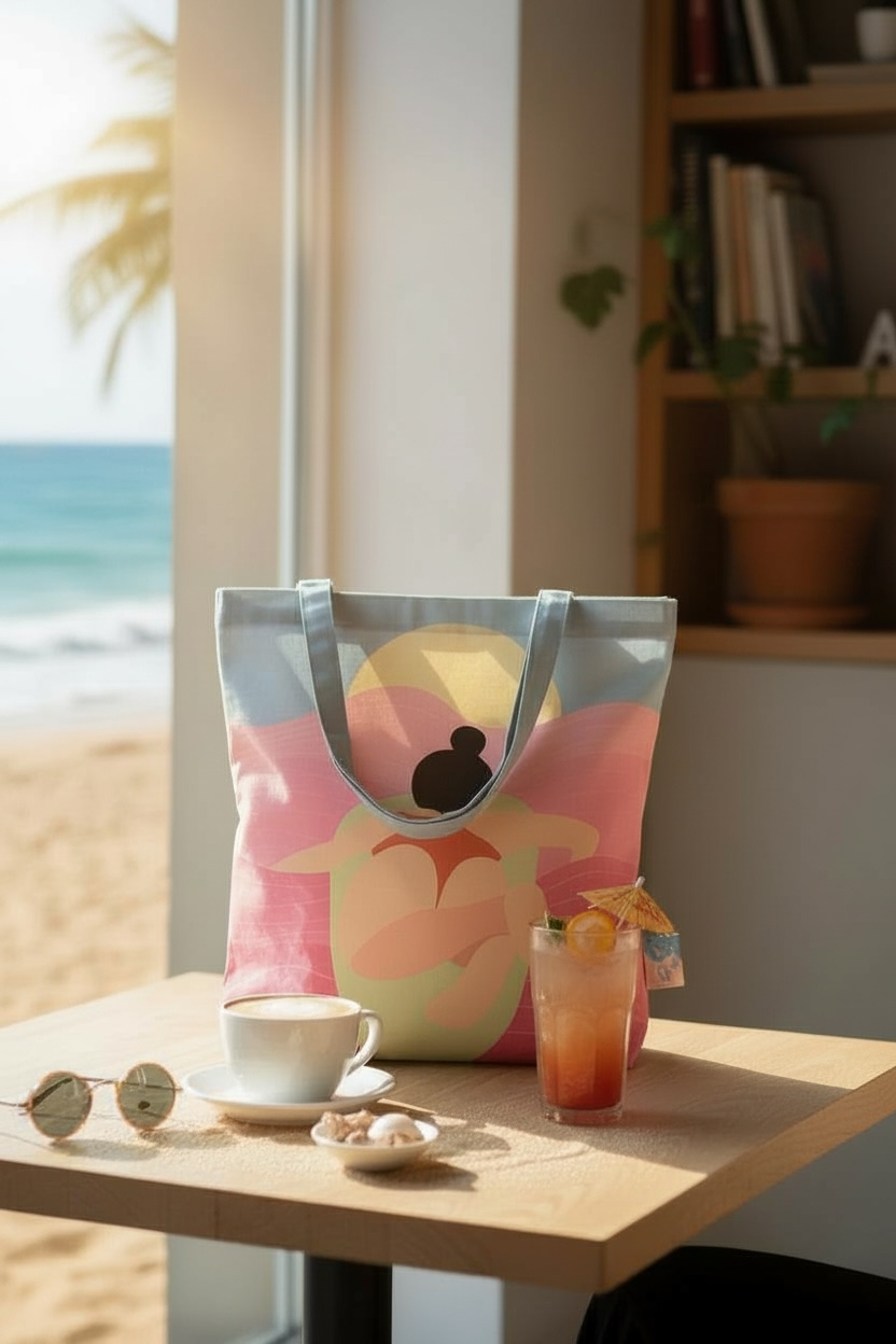 50 Shades of Pink Tote Bag | Hawaii Art Tote with Zip Closure