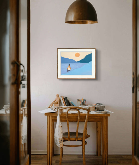 "Serene Blue" Matted Print