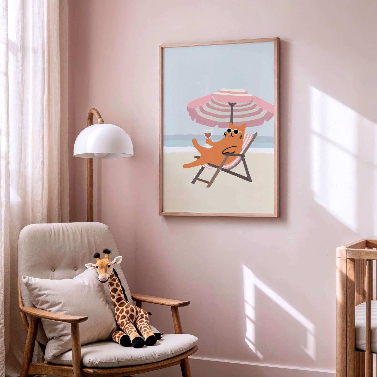 "Laying on the Beach" Matted Print