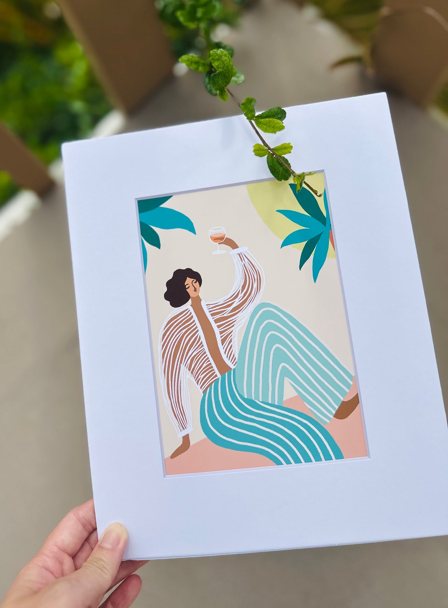 "Cheers to Chill " Matted Print