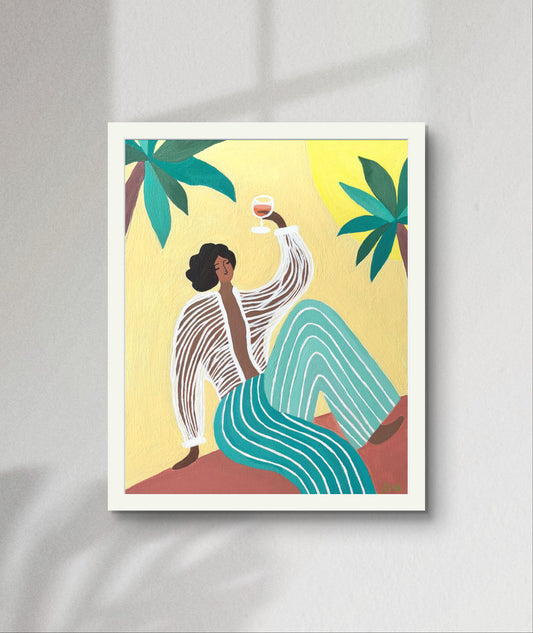 "Cheers to Chill " Matted Print