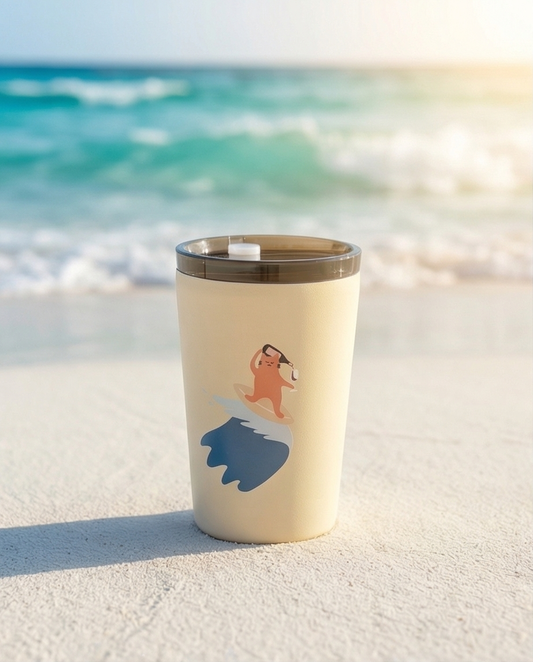 Surfing Cat Insulated Tumbler – Cute Cat Coffee & Tea Cup