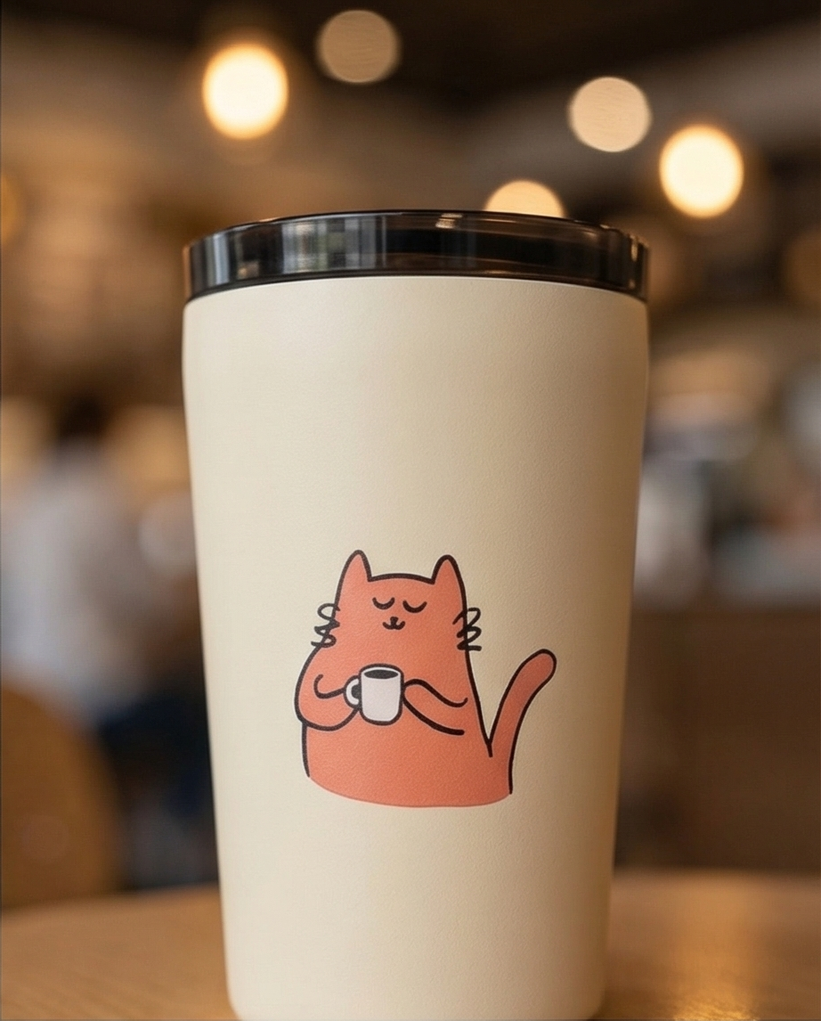 Coffee Cat Insulated Tumbler – Cute Cat Coffee & Tea Cup