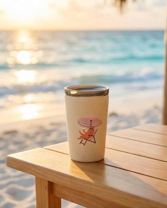 Beach Cat Insulated Tumbler – Cute Cat Coffee & Tea Cup