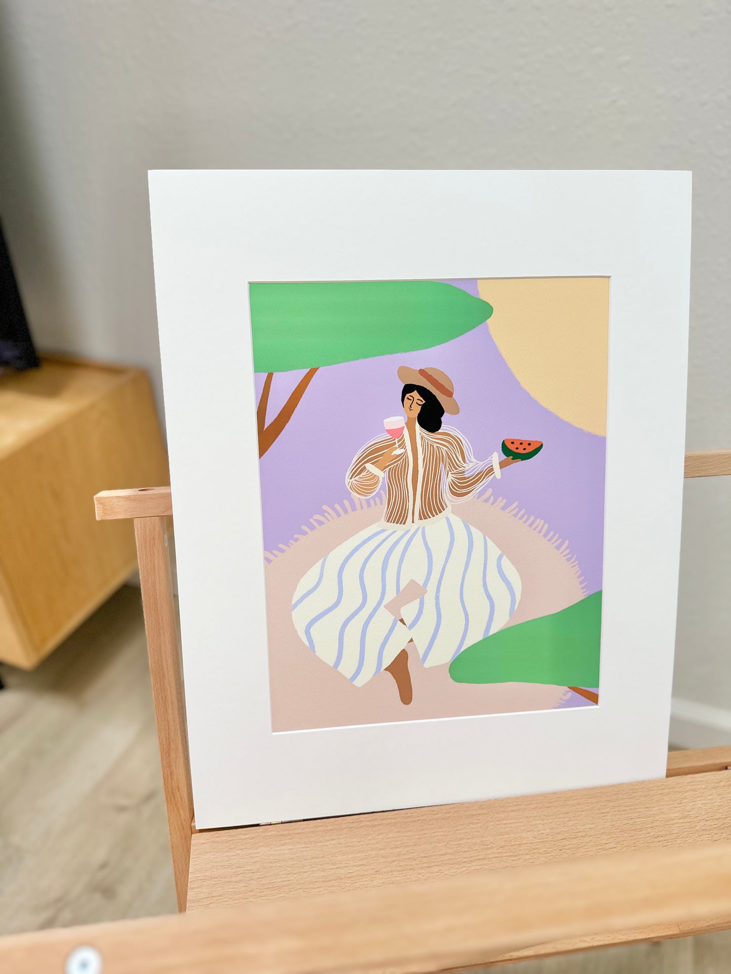 "Under the Sweet Shade" Matted Print