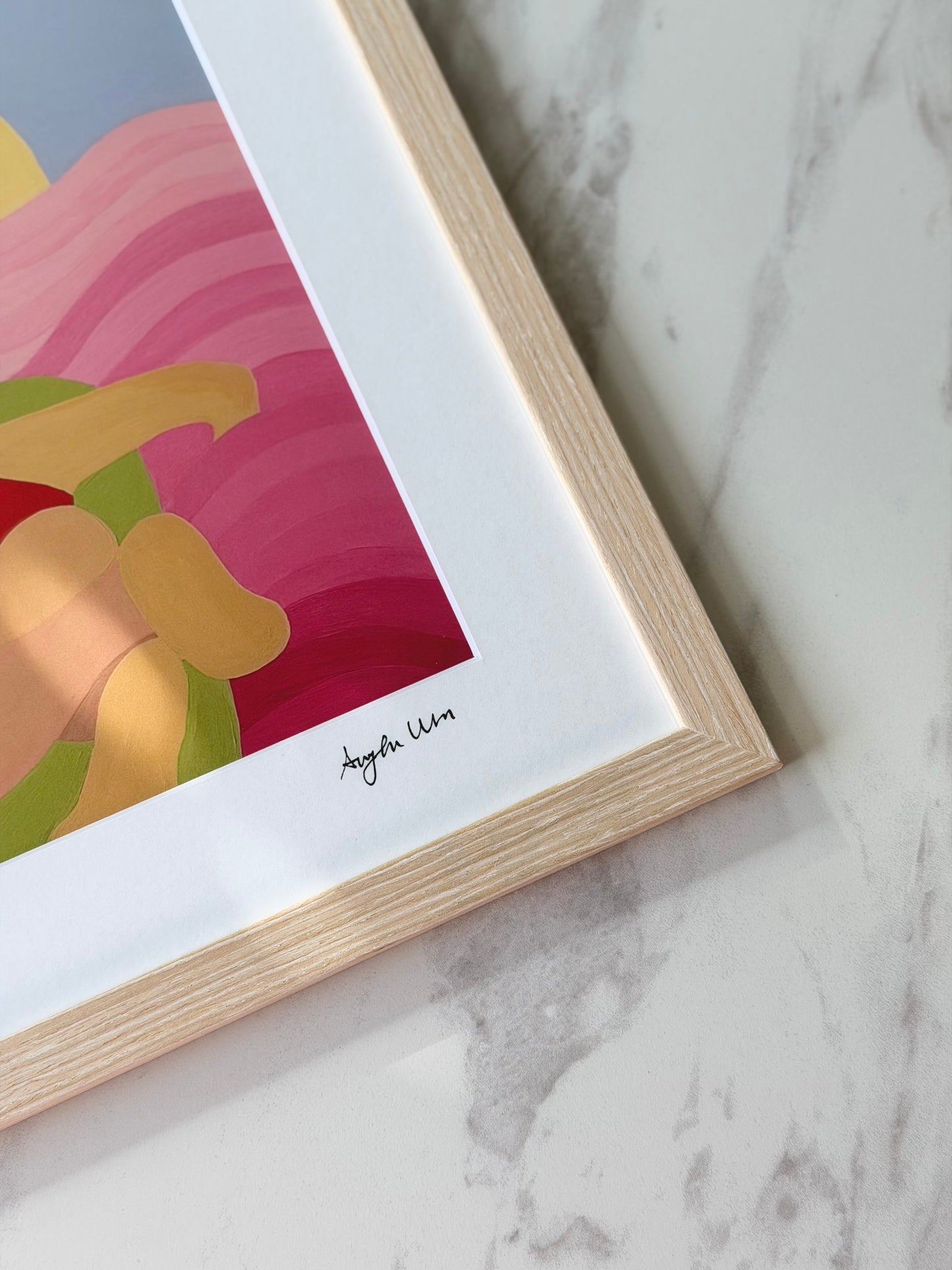 Gallery Framed Art Print — “50 Shades of Pink” (12×12)