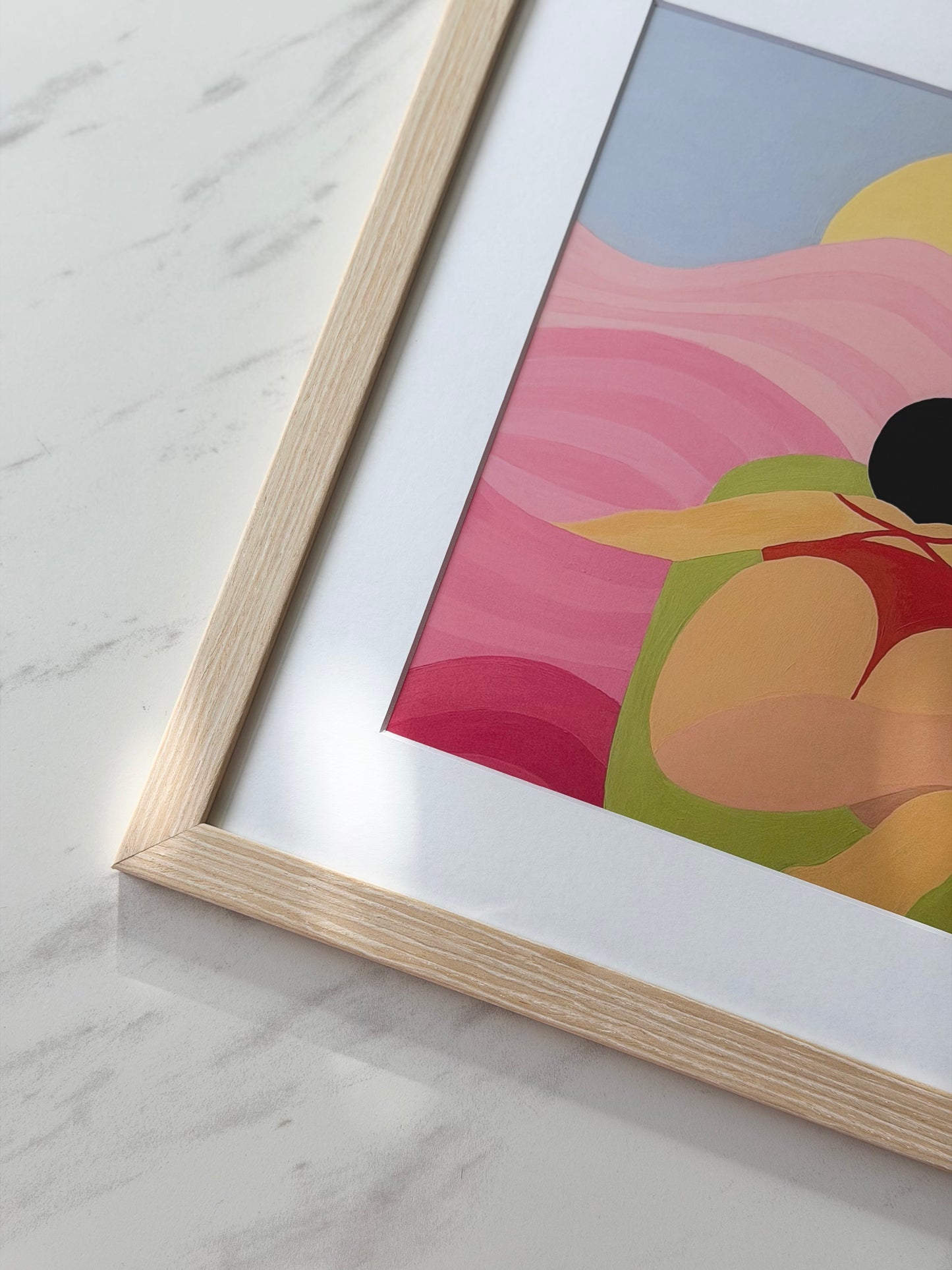 Gallery Framed Art Print — “50 Shades of Pink” (12×12)