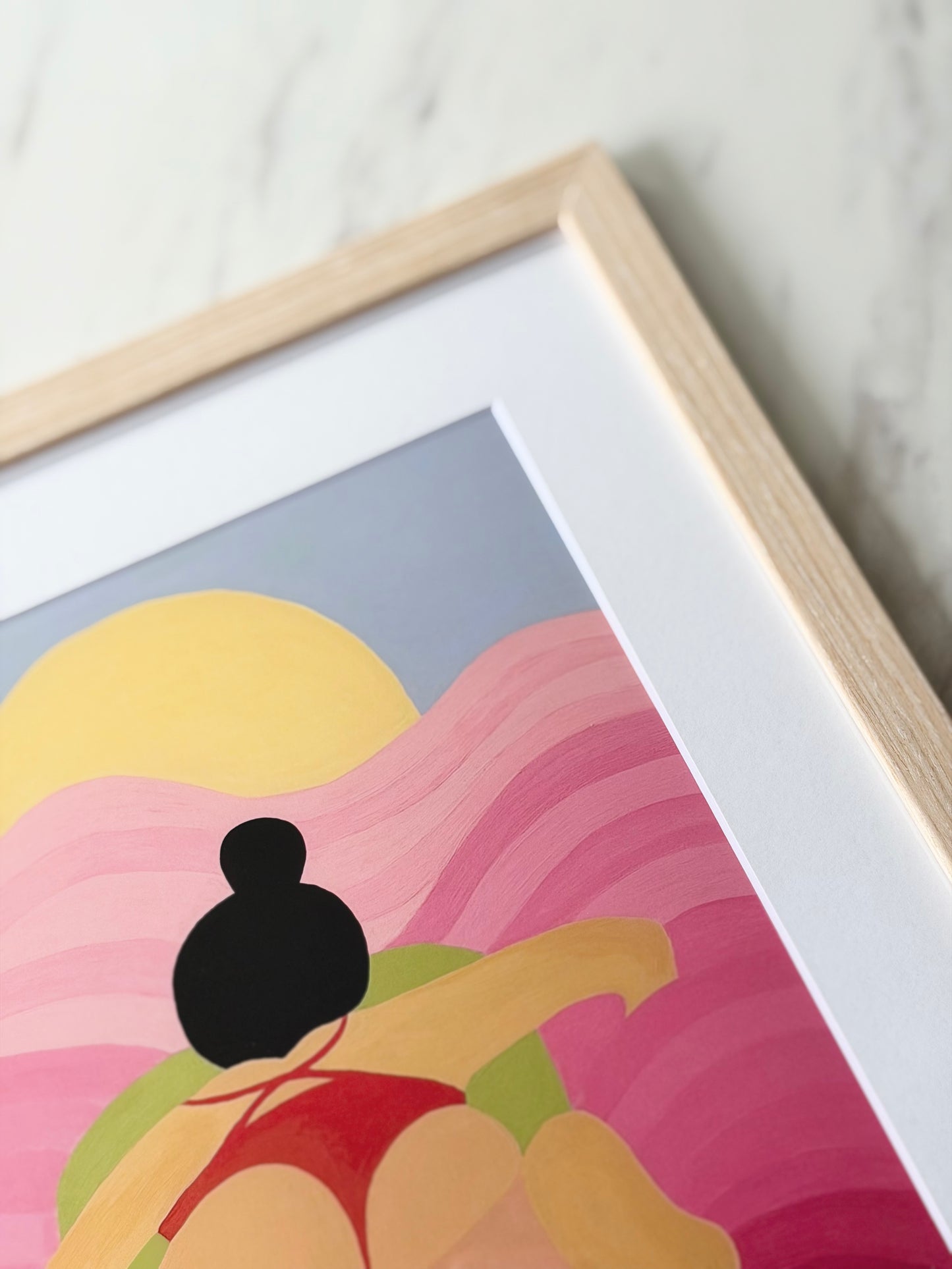 Gallery Framed Art Print — “50 Shades of Pink” (12×12)