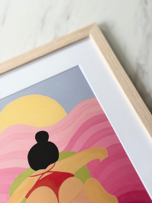 Gallery Framed Art Print — “50 Shades of Pink” (12×12)