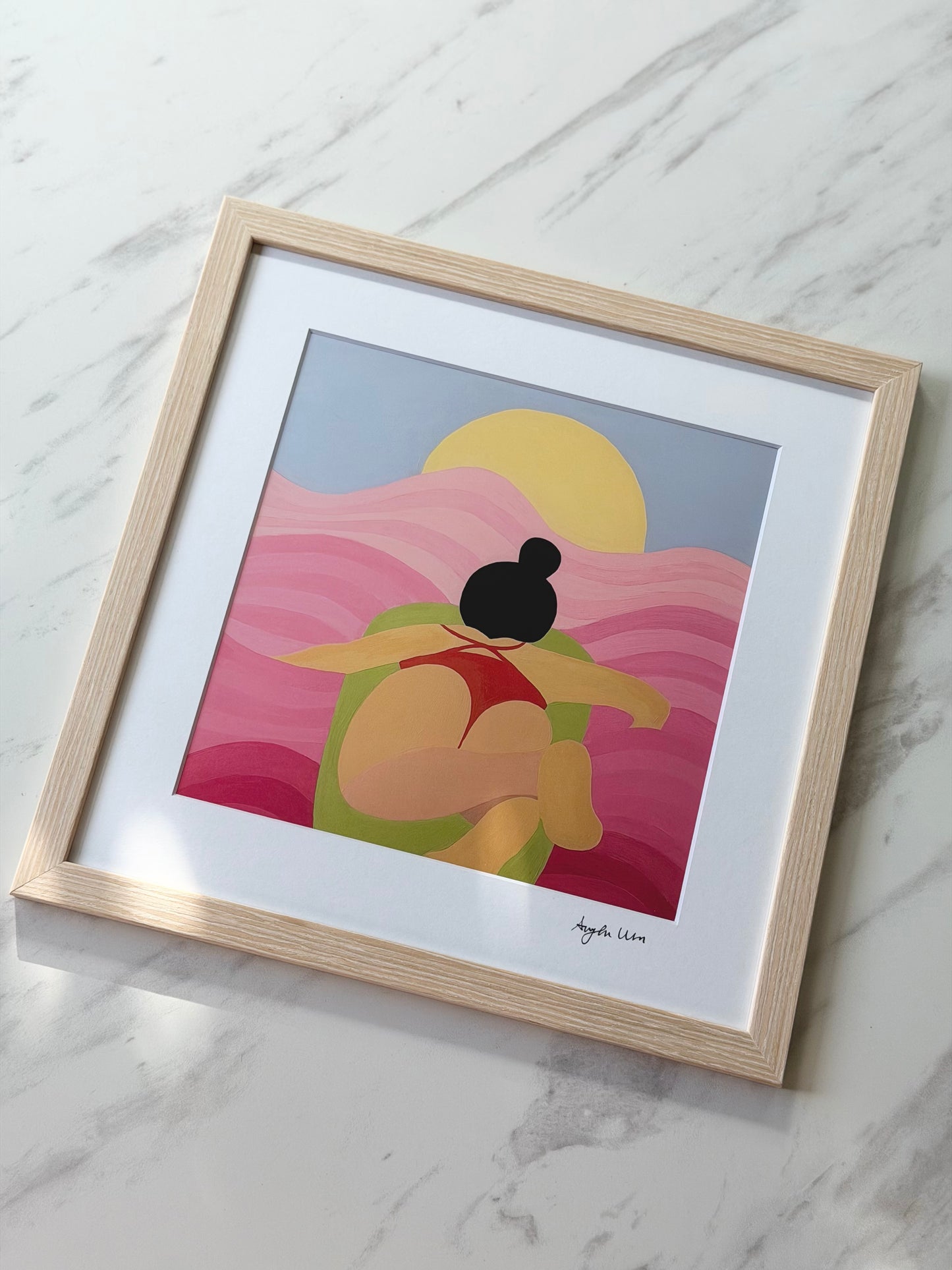 Gallery Framed Art Print — “50 Shades of Pink” (12×12)
