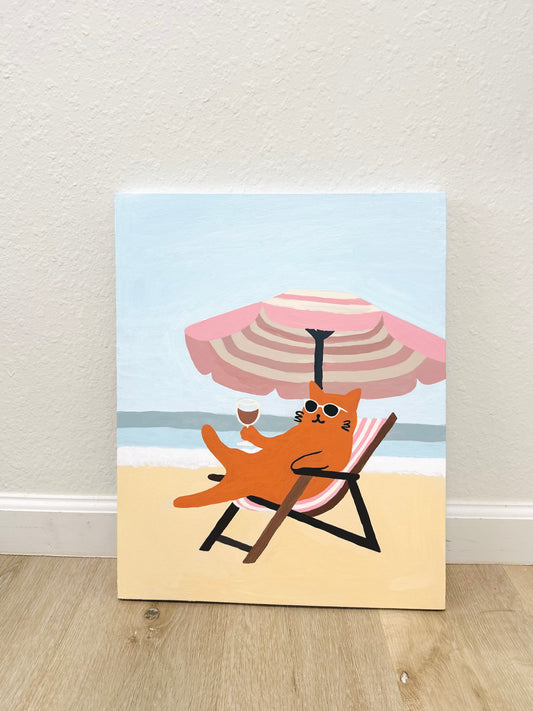 "Laying on the Beach" Canvas Print