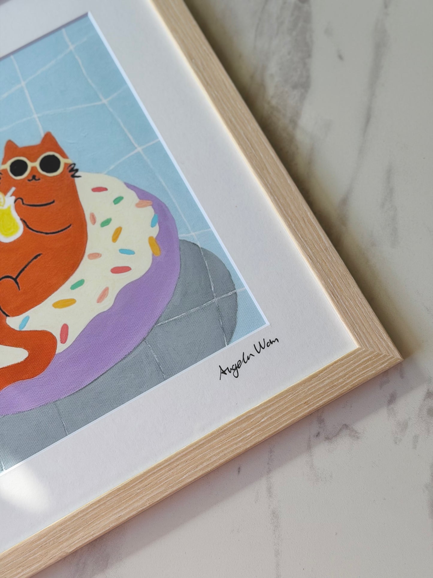 Gallery Framed Art Print — “Just Donut Care” (12×12)