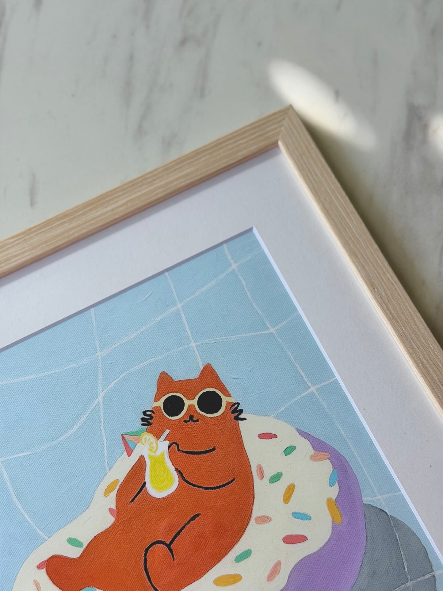 Gallery Framed Art Print — “Just Donut Care” (12×12)