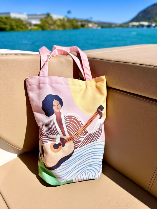 "Ukulele Girl" Tote Tote – Inspired by Hawaii 🌊