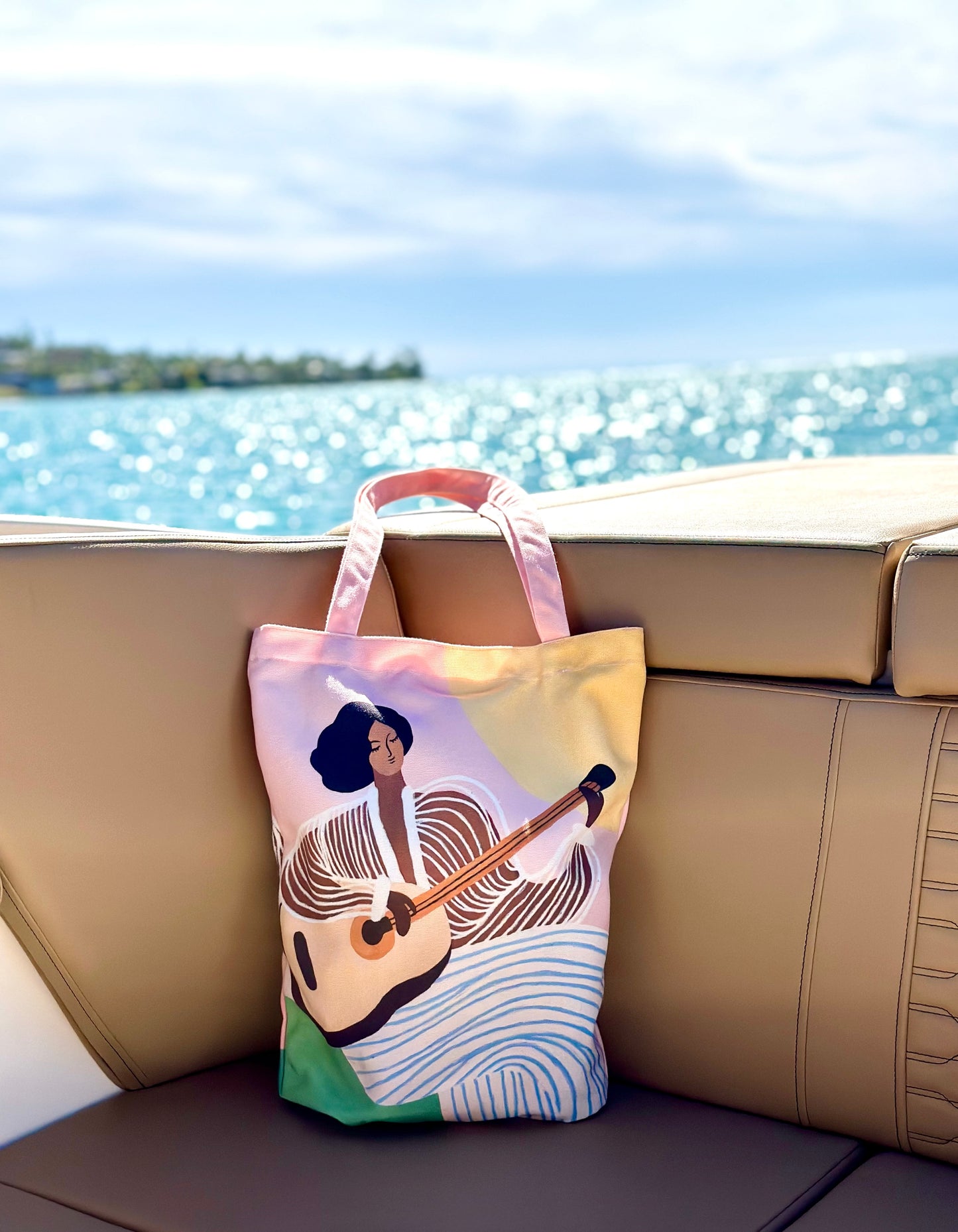 "Ukulele Girl" Tote Tote – Inspired by Hawaii 🌊