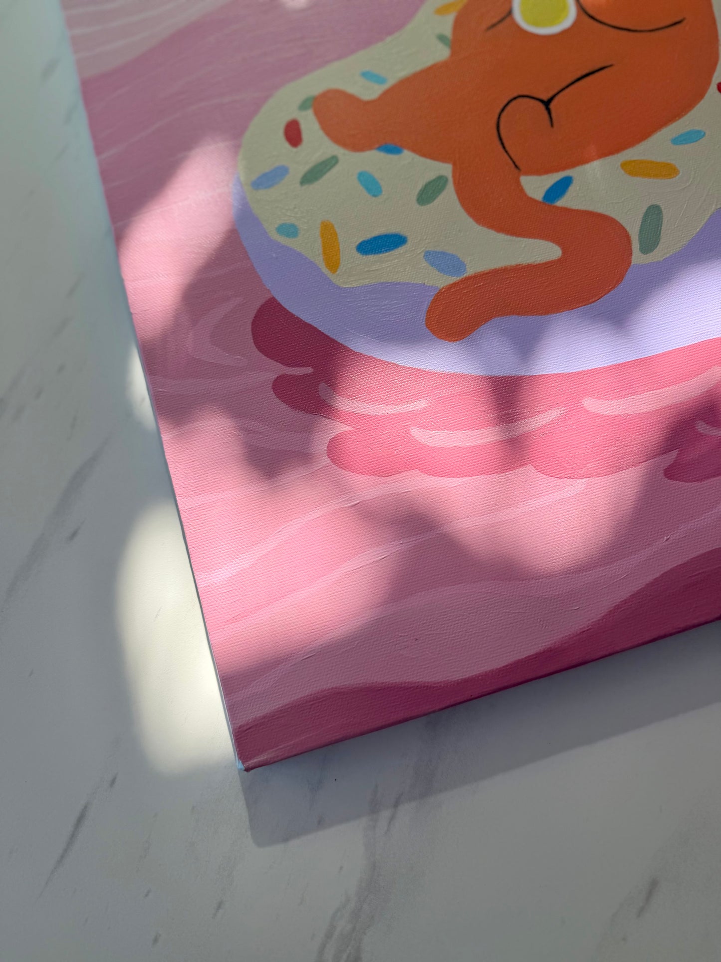 Donut Rush— Original Acrylic Painting (16”x20”)