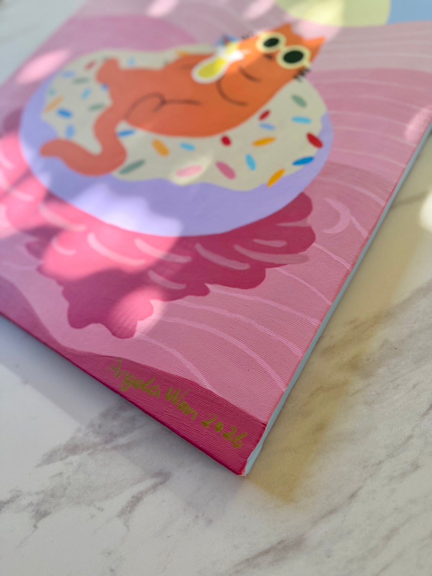 Donut Rush— Original Acrylic Painting (16”x20”)
