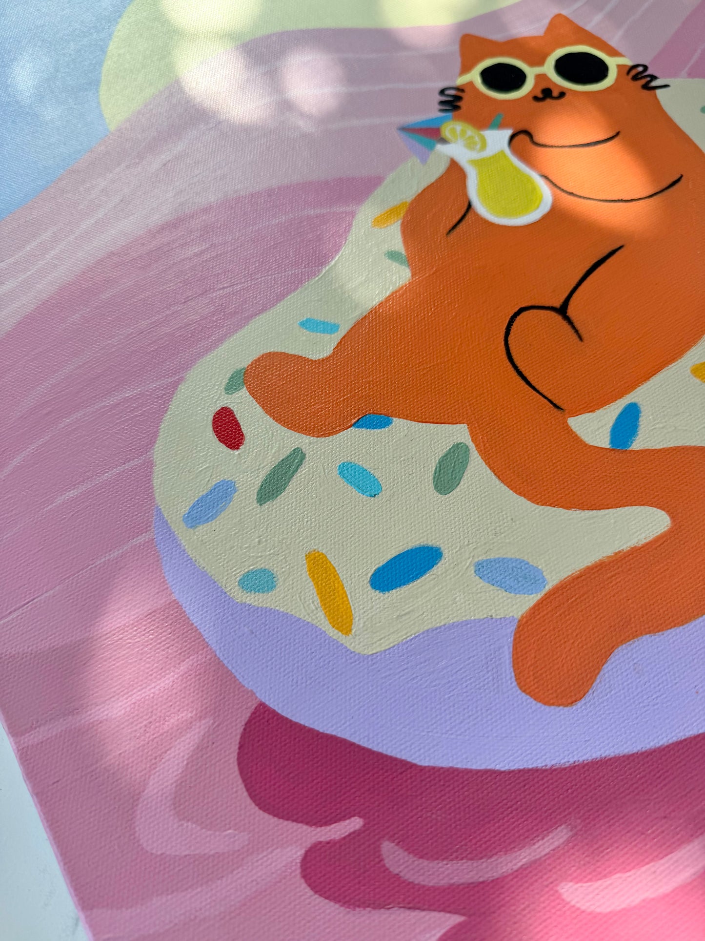 Donut Rush— Original Acrylic Painting (16”x20”)