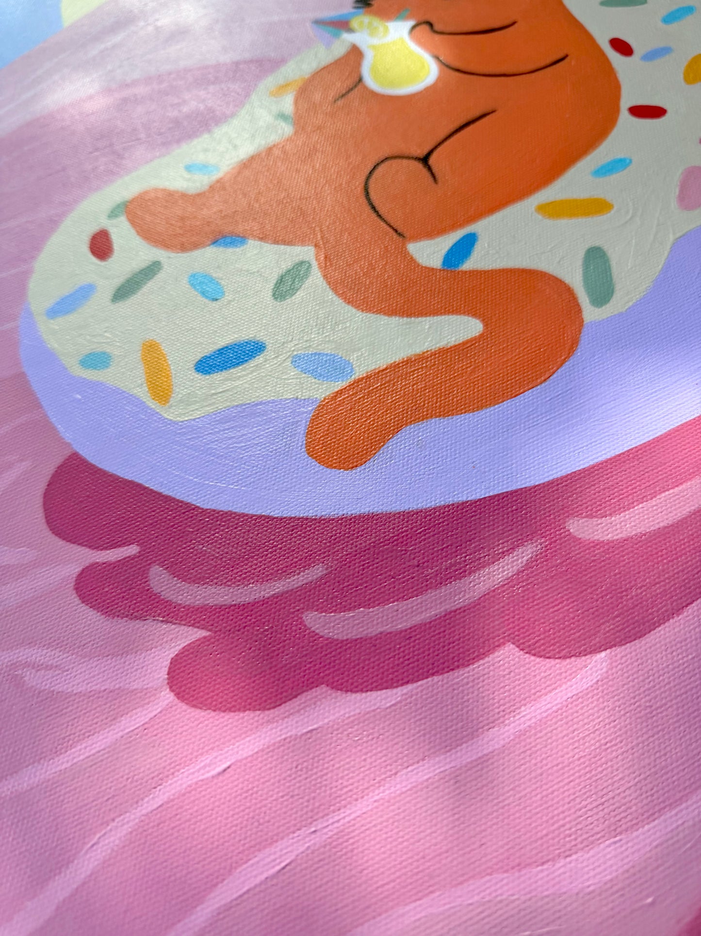 Donut Rush— Original Acrylic Painting (16”x20”)