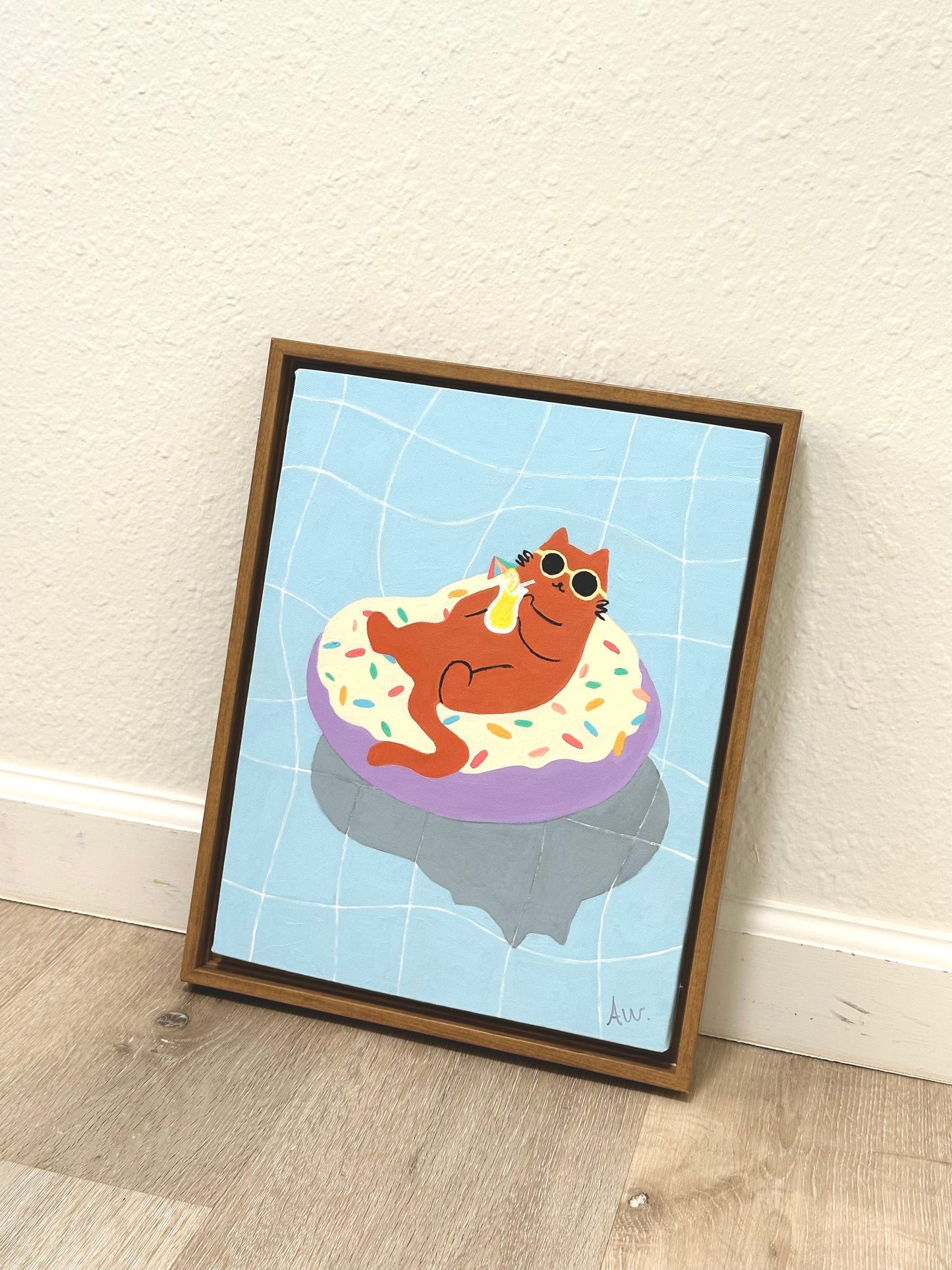 Just Donut Care — Original Acrylic Painting (11”x14”)