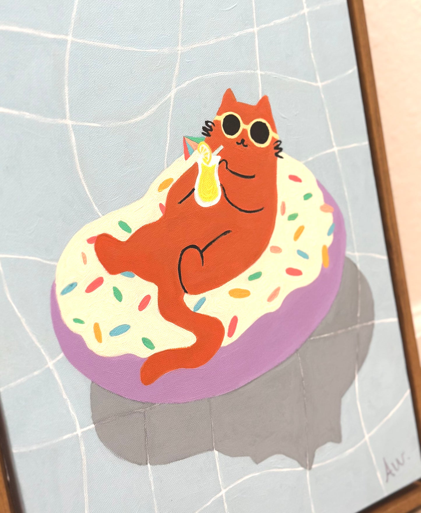 Just Donut Care — Original Acrylic Painting (11”x14”)