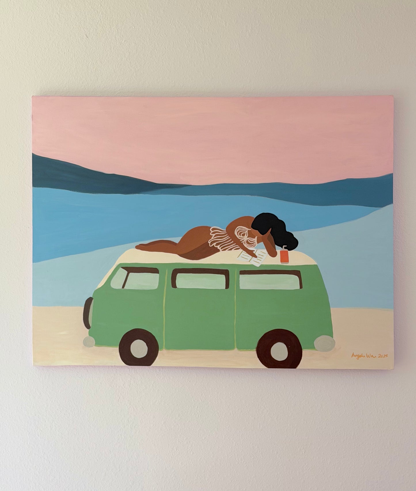 Pages and Waves— Original Acrylic Painting (30”x40”)