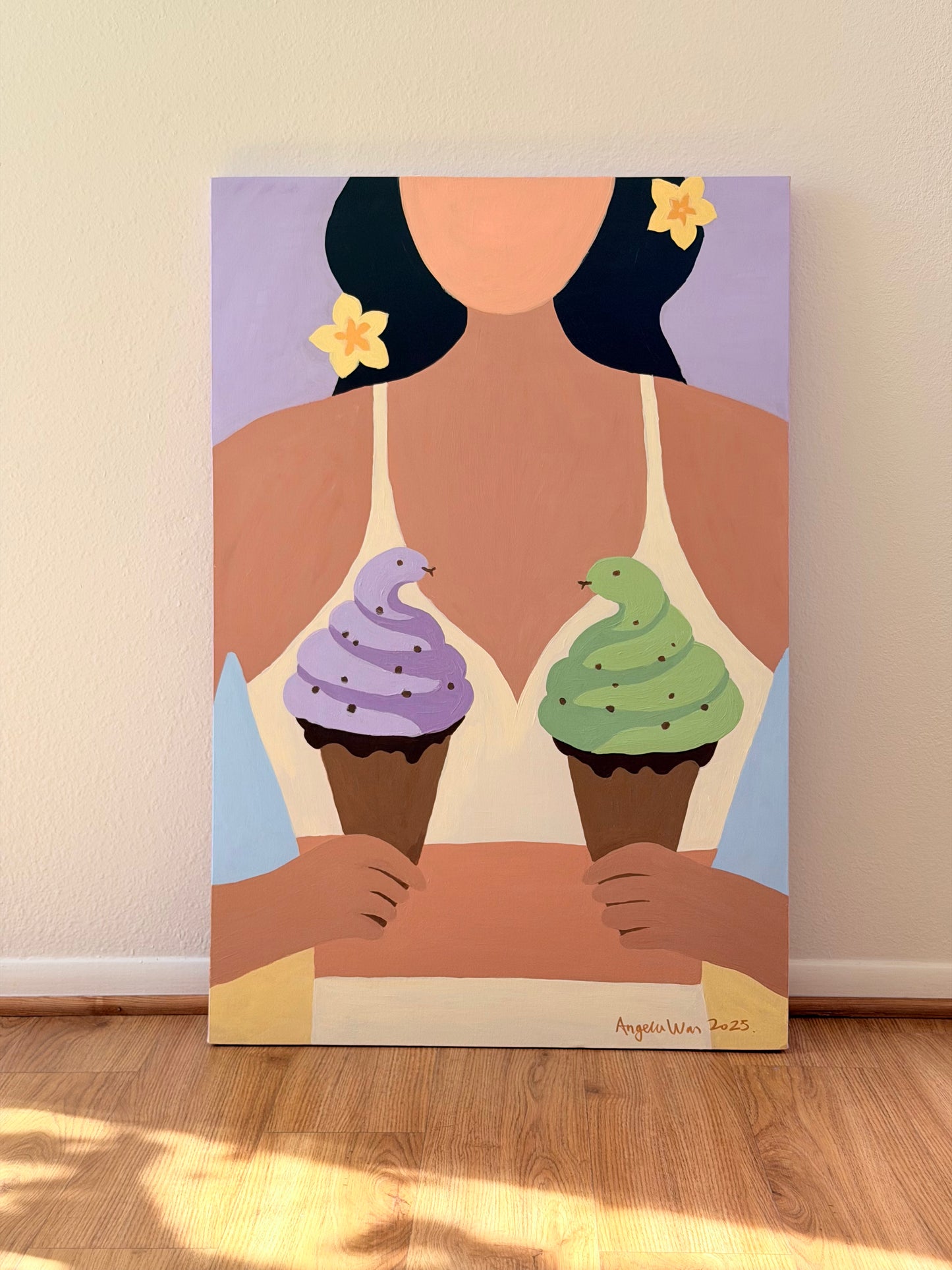 Snake Ice Cream— Original Acrylic Painting (24”x35”)