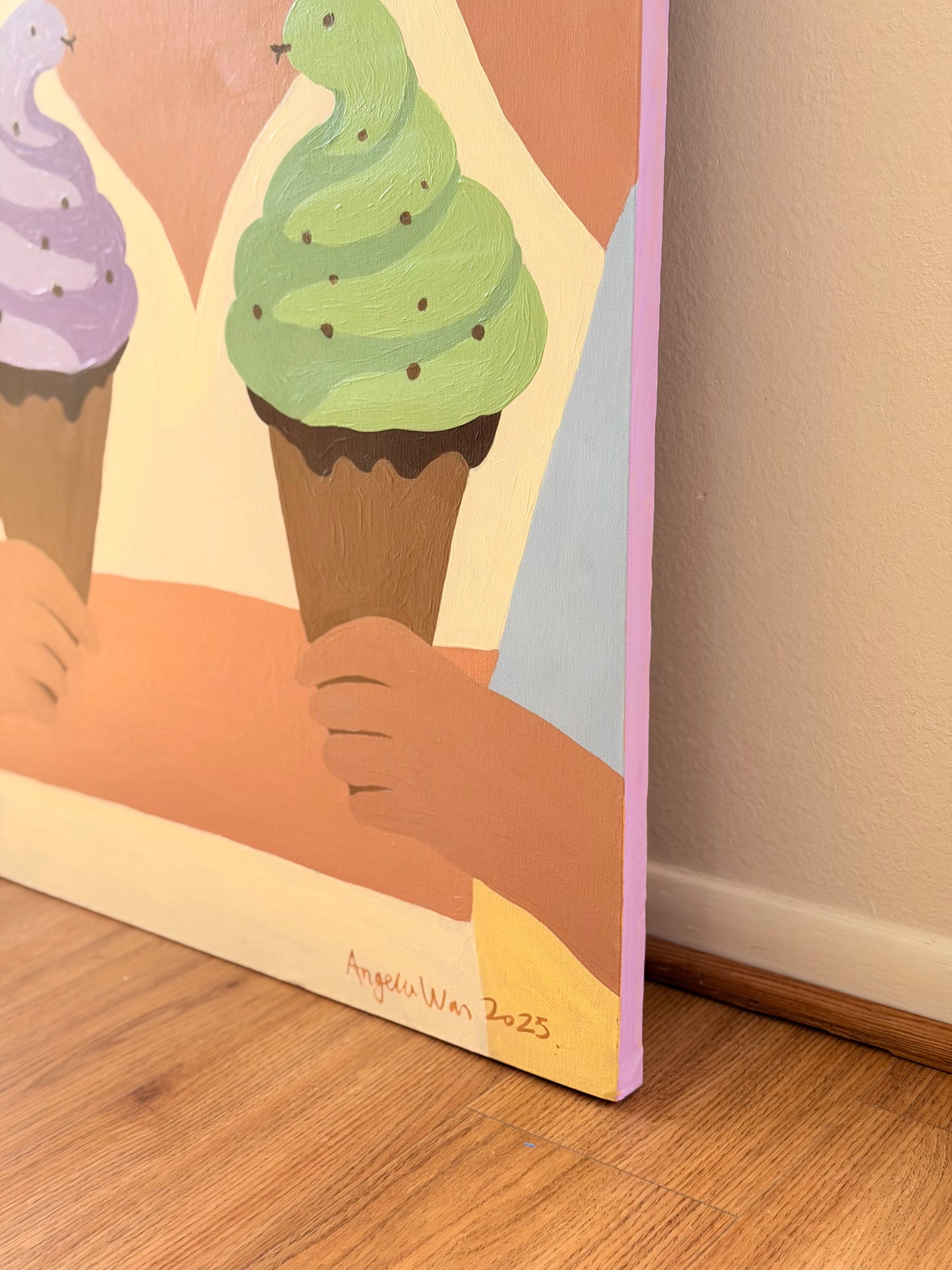 Snake Ice Cream— Original Acrylic Painting (24”x35”)
