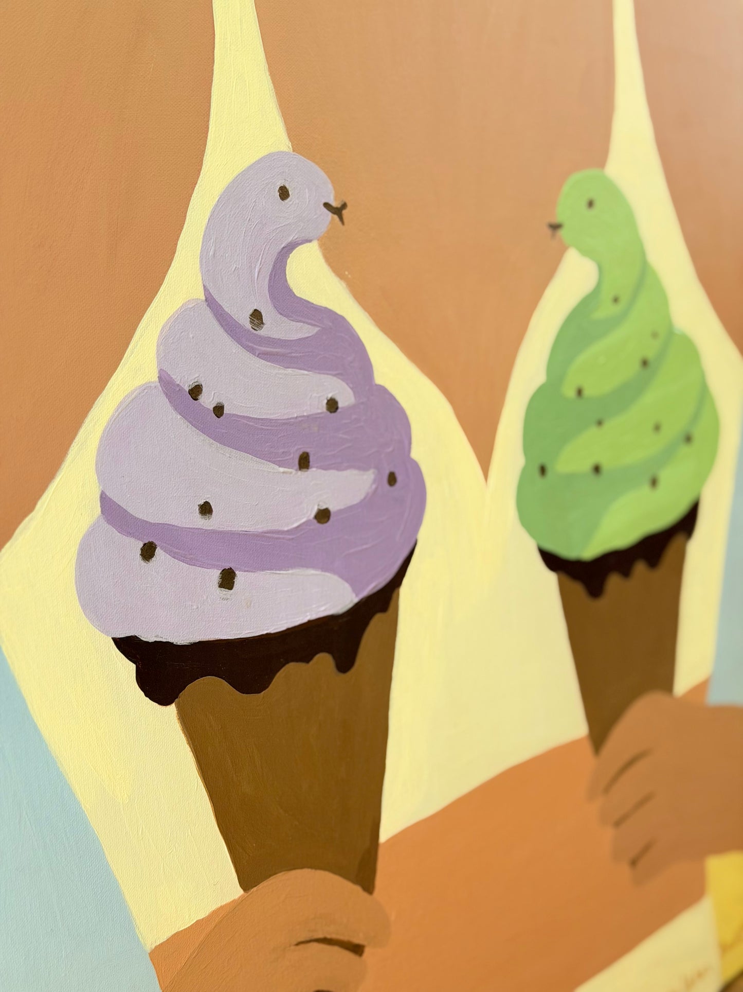 Snake Ice Cream— Original Acrylic Painting (24”x35”)