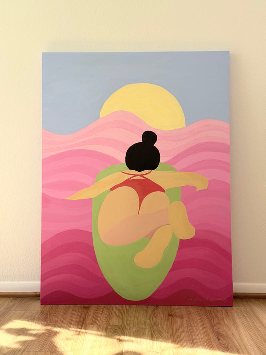 50 Shades of Pink — Original Acrylic Painting (30” × 40”)