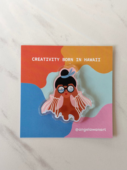 “Sea What I See” Fridge Magnet – Hawaii-Inspired Art by Angela Wan