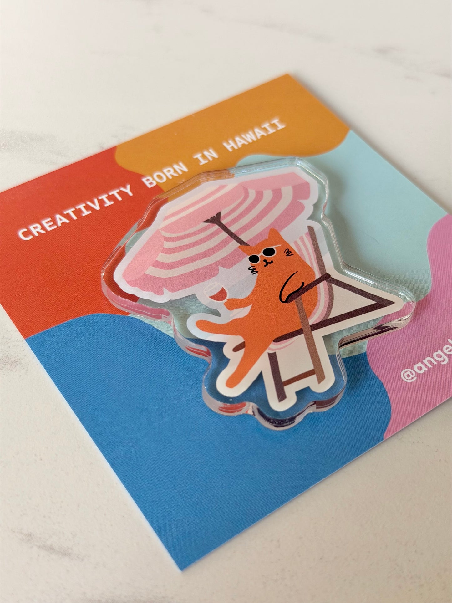 “Beach Cat” Fridge Magnet – Milo the Beach Cat Collection