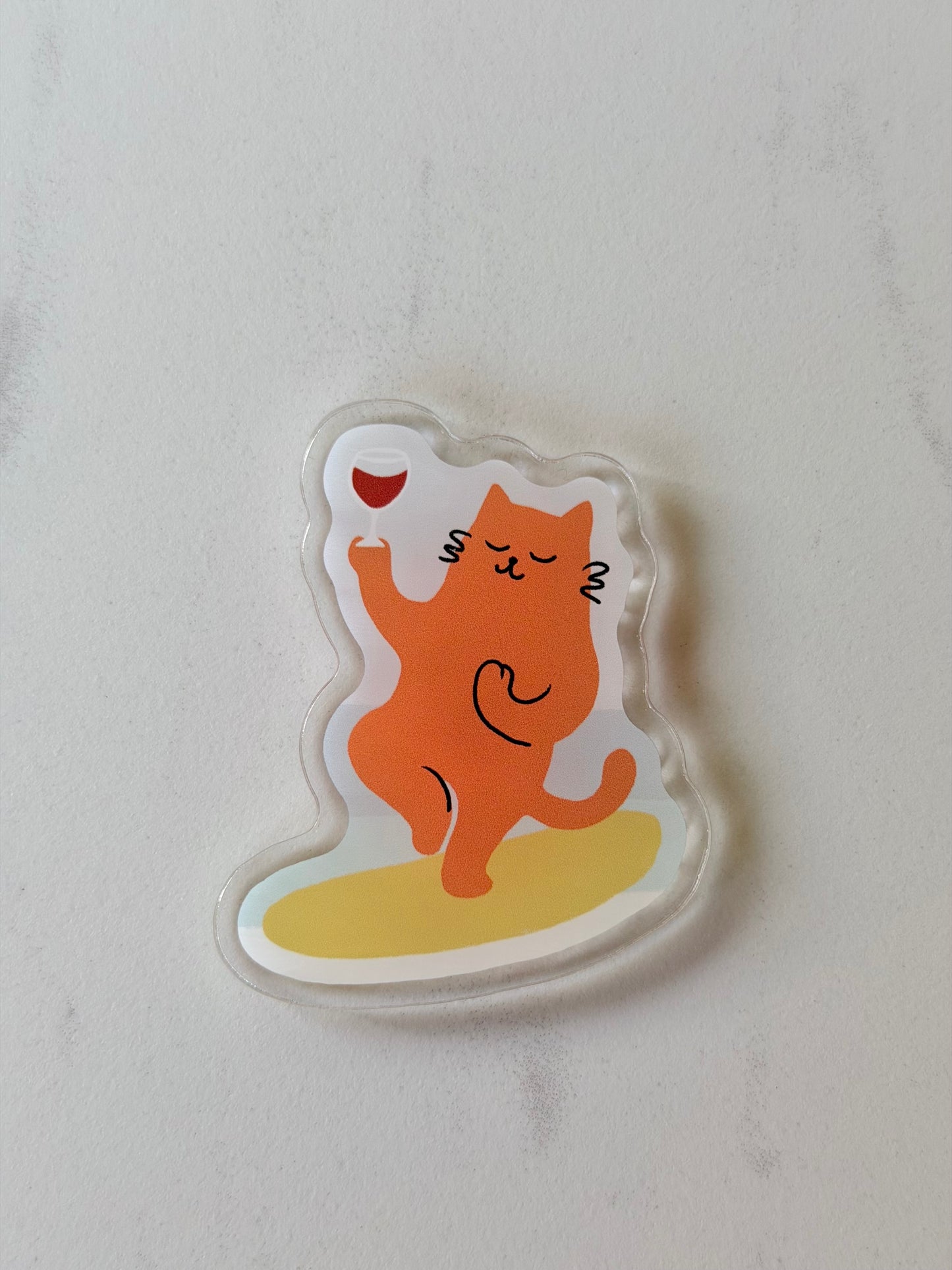 “Yoga Cat” Fridge Magnet – Milo the Beach Cat Collection