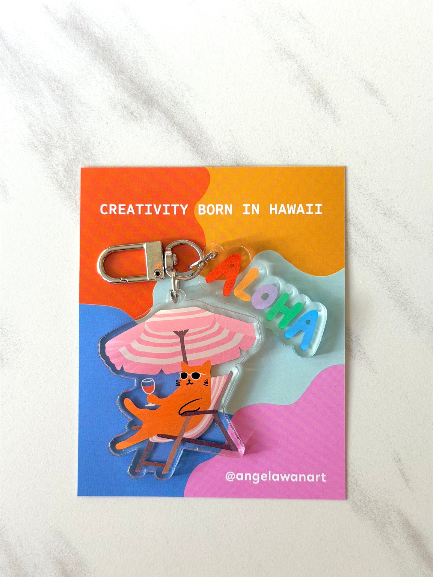 “Beach Cat” Keychain – Milo the Beach Cat Collection