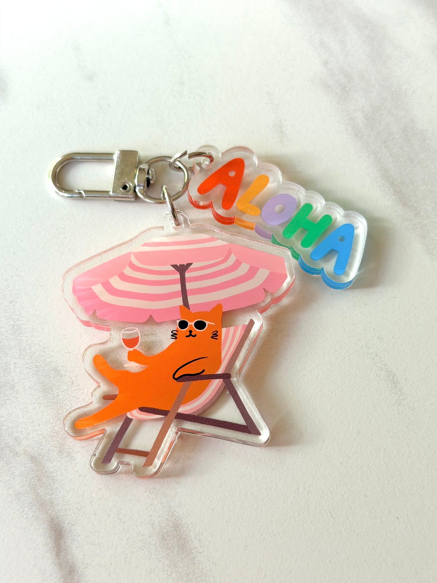 “Beach Cat” Keychain – Milo the Beach Cat Collection