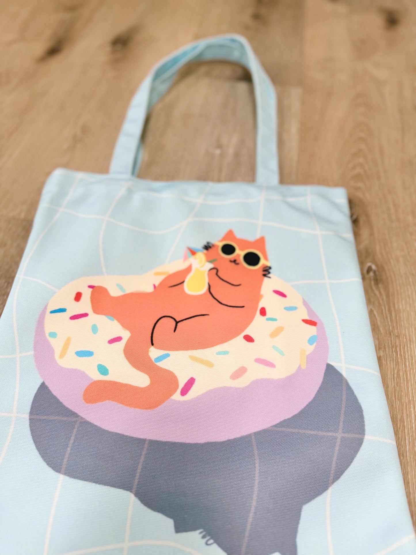 Just Donut Care Tote Bag – Hawaii-Inspired Art Tote for Beach & Everyday Use