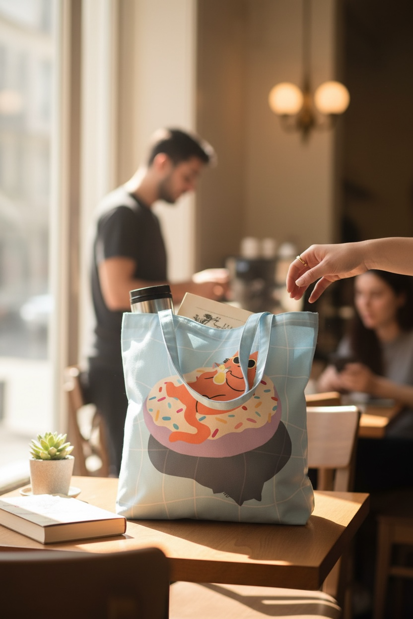Just Donut Care Tote Bag – Hawaii-Inspired Art Tote for Beach & Everyday Use
