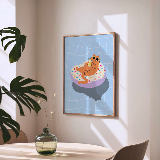 "Just Donut Care" Matted Print