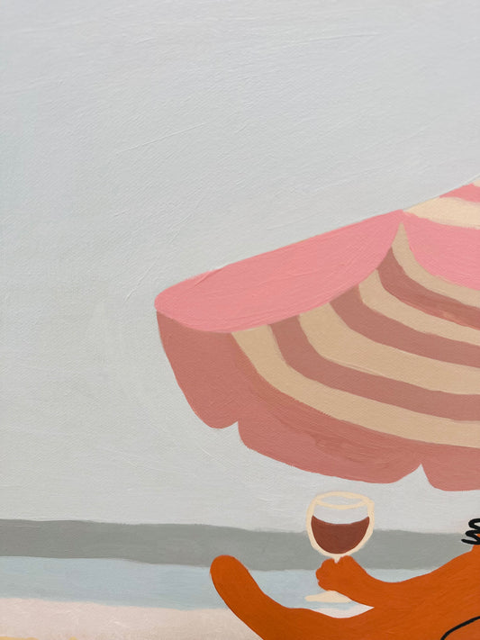 "Laying on the Beach" Canvas Print