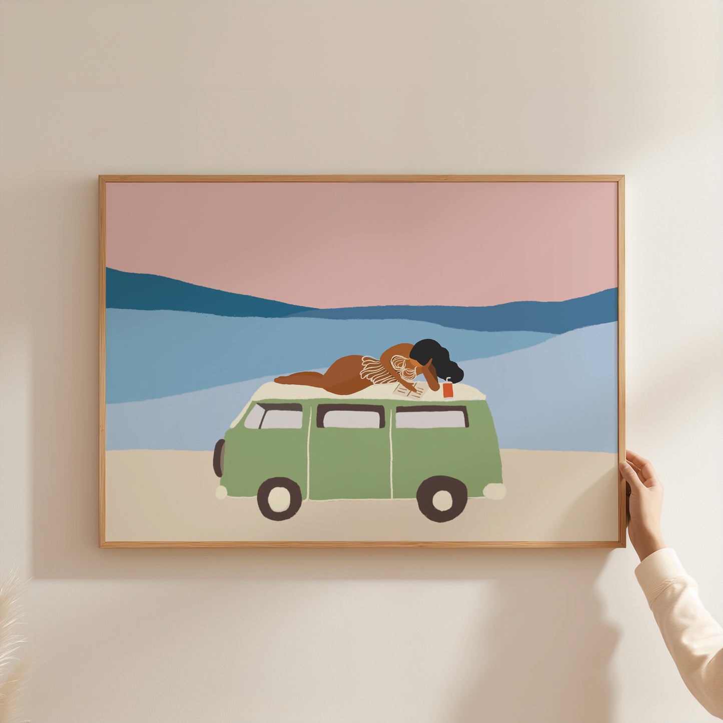 "Pages and Waves" Matted Print