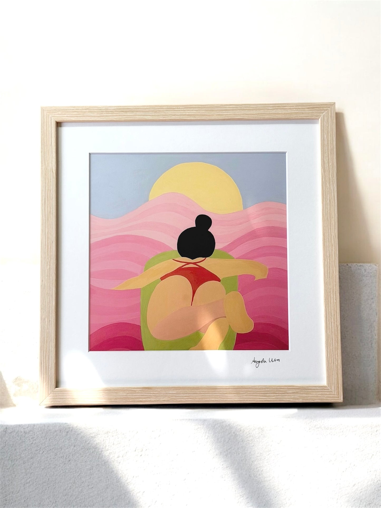 Gallery Framed Art Print — “50 Shades of Pink” (12×12)