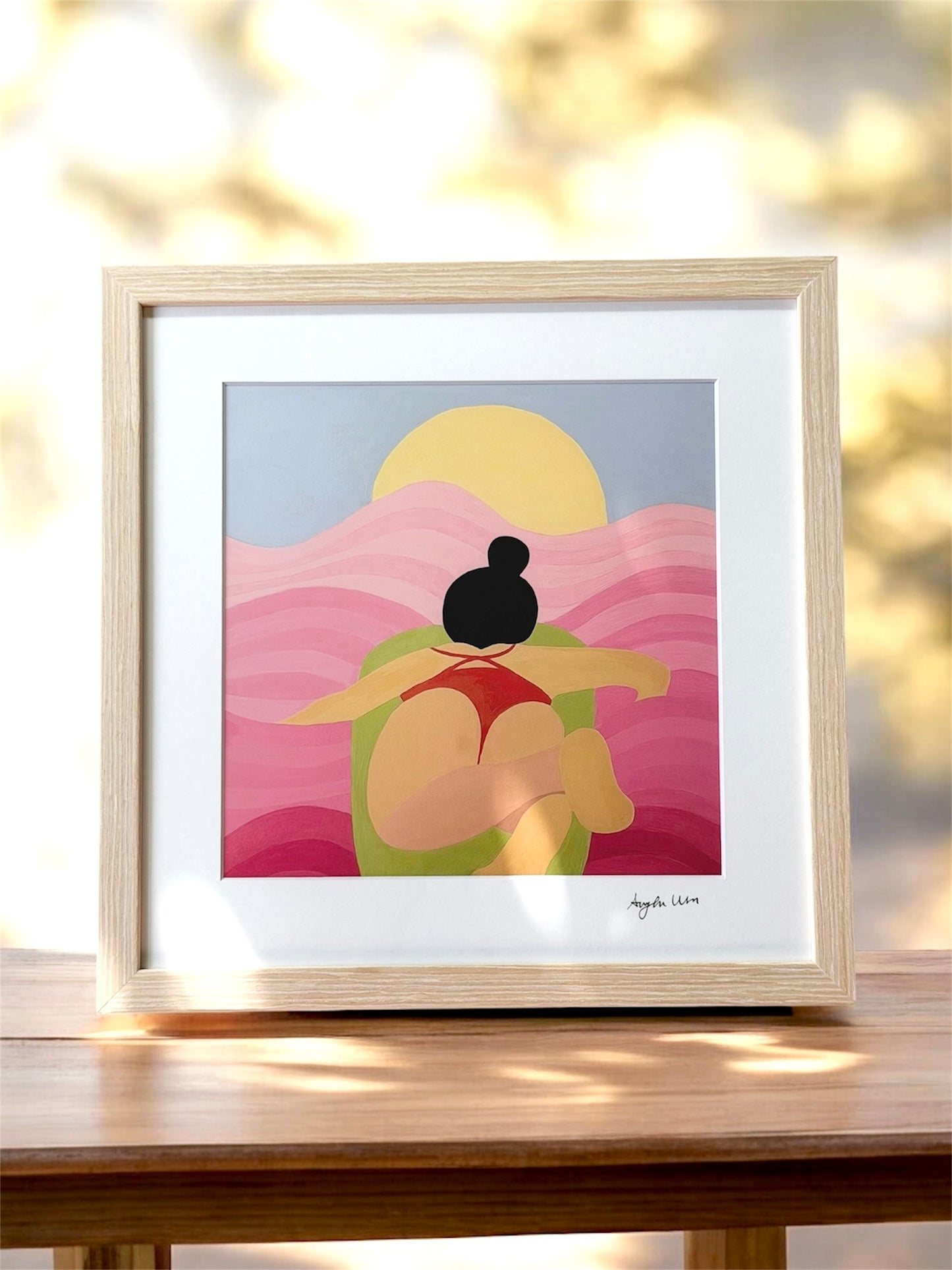 Gallery Framed Art Print — “50 Shades of Pink” (12×12)