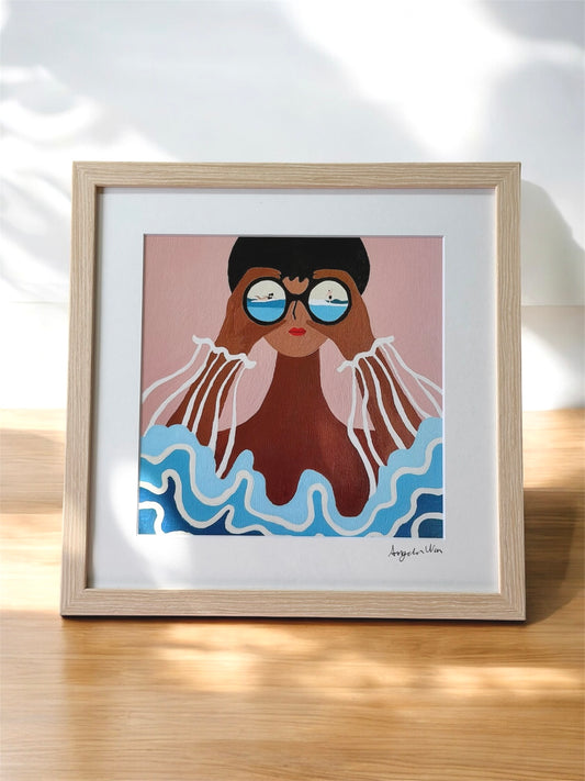 Gallery Framed Art Print — “Sea What I See” (12×12)