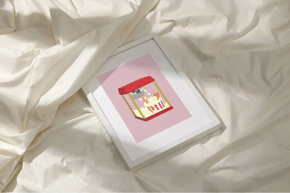 "Popcorn Bath" Matted Print